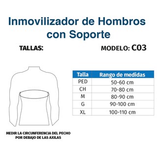 Foto 8 | Foto 8 | Inmovilizador Ajustable de Hombros con Soporte Tynor C03A color Gris