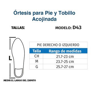 Foto 6 | Foto 6 | Órtesis Férula Acojinada P/ Pie Y Tobillo Derecho Tynor D43