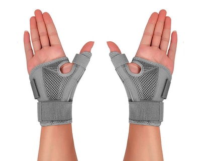 Foto 1 | Foto 1 | Set De 2 Férulas Flexibles Y Transpirables Para Artritis Y Lesiones Color Gris