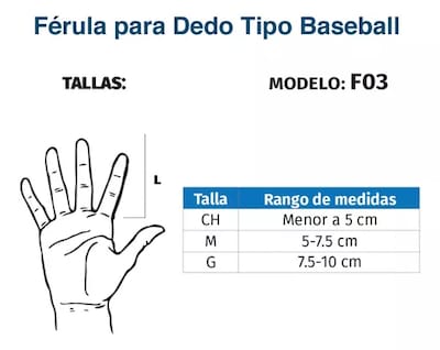 Foto 5 | Foto 5 | Férula de Aluminio Semirrígida Tipo Baseball Dedo Tynor F03