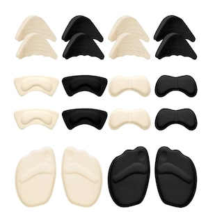 Foto 1 | Foto 1 | Almohadillas De Tacón Alto Relleno De Dedos Ajustables 10 Pares Negro/beige