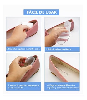 Foto 4 | Foto 4 | Almohadillas Tacón Y Plantilla De Gel Alivia El Dolor 6 Pares, Transparente