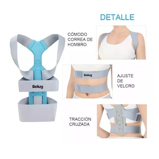 Foto 2 | Foto 2 | Corrector De Postura Para Hombres Y Mujeres Con Placa Soporte Gris Talla S Belug