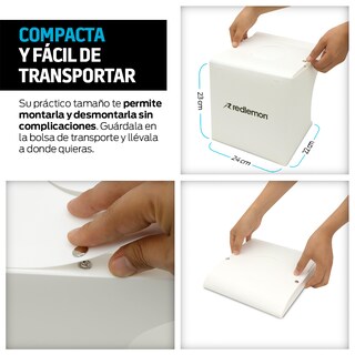 Foto 5 | Foto 5 | Caja de Luz para Fotografía Redlemon 77849 Blanco Semi Profesional Portátil con Leds USB y 6 Fondos de Colores