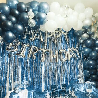 Foto 4 | Foto 4 | Cortinas Con Flecos Partywoo Blue, 2 Unidades, 100 X 200 Cm, Fotomatón - Venta Internacional.