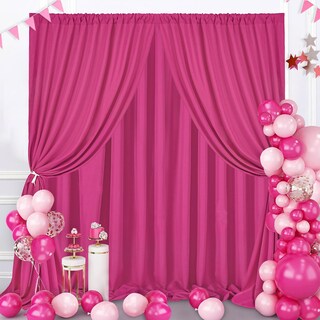 Foto 7 | Foto 7 | Cortinas De Fondo Soardream De Poliéster Rosa Intenso, 3 X 3 M - Venta Internacional.
