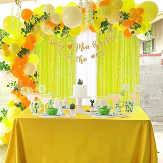 Foto 2 | Foto 2 | Cortinas De Telón De Fondo Queen Dream, Color Amarillo, 60 X 240 Cm, 4 Paneles - Venta Internacional.