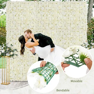 Foto 6 | Foto 6 | Paneles Florales Artificiales Para Pared Fanqisi, Color Blanco, 15 X 15 Cm (24 Unidades) - Venta Internacional.