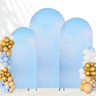 Foto 1 | Foto 1 | Set De Fundas Para Arcos De Boda Fanqisi Mermaid Blue Shimmer De 6 Pies A 7.2 Pies - Venta Internacional.