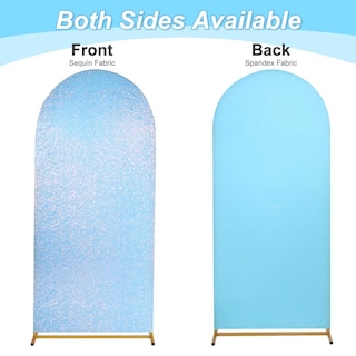 Foto 6 | Foto 6 | Set De Fundas Para Arcos De Boda Fanqisi Mermaid Blue Shimmer De 6 Pies A 7.2 Pies - Venta Internacional.