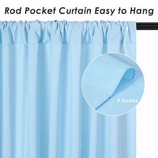 Foto 4 | Foto 4 | Cortinas De Fondo Soardream De Poliéster Azul Bebé De 9 X 3 M - Venta Internacional.