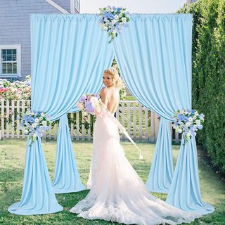Foto 7 | Foto 7 | Cortinas De Fondo Soardream De Poliéster Azul Bebé De 9 X 3 M - Venta Internacional.