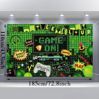 Foto 2 | Foto 2 | Fondo Para Videojuegos Party Decoration Blulu, 185 X 110 Cm - Venta Internacional.