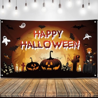 Foto 1 | Foto 1 | Fondo De Halloween Katchon Haunted Happy Halloween Xtralarge - Venta Internacional.