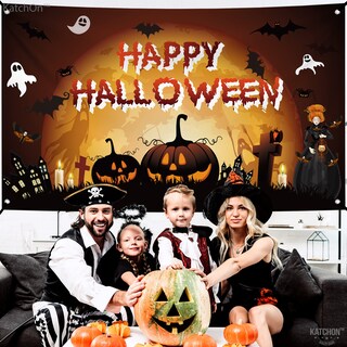 Foto 3 | Foto 3 | Fondo De Halloween Katchon Haunted Happy Halloween Xtralarge - Venta Internacional.