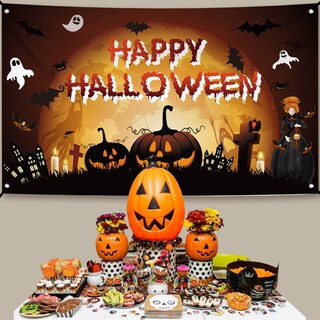 Foto 7 | Foto 7 | Fondo De Halloween Katchon Haunted Happy Halloween Xtralarge - Venta Internacional.