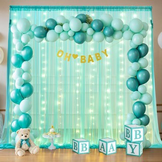 Foto 3 | Foto 3 | Cortina de Tul Verde Salvia con Luces para Decoración de Eventos - Venta Internacional