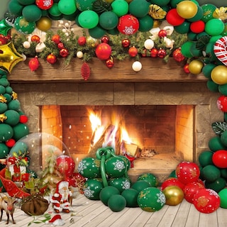 Foto 5 | Foto 5 | Fondo Fotográfico Baocicco de Chimenea Navideña 3 x 2 m-Venta Internacional