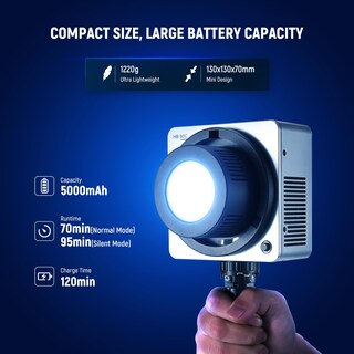 Foto 7 | Foto 7 | Lámpara Led De Vídeo Neewer Hb80c Rgbww De 80 W Con Batería De 72 Wh, 100 W Pd - Venta Internacional.