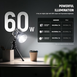 Foto 2 | Foto 2 | Lámpara De Vídeo Neewer Hs60b Mini Led Cob Portátil Bicolor De 60 W - Venta Internacional.