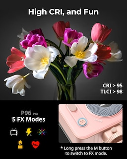 Foto 5 | Foto 5 | Lámpara Led De Vídeo Smallrig Vibe P96 Pro Cri95+ 2500-6500 K, Color Rosa - Venta Internacional.