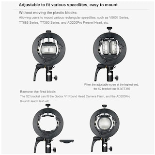 Foto 5 | Foto 5 | Soporte Speedlite Godox S2 Para Ad200pro Ii, Ad200pro, Ad400p - Venta Internacional.