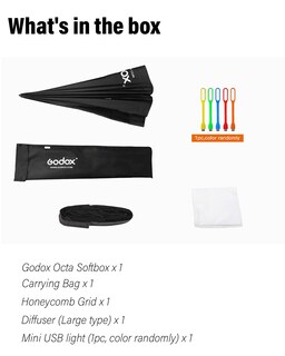 Foto 3 | Foto 3 | Reflector Softbox Godox Octagonal De 80 Cm Con Rejilla En Forma De Panal - Venta Internacional.