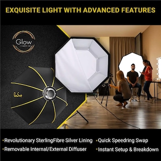 Foto 7 | Foto 7 | Soporte Bowens De Fibra Esterlina Softbox Glow Parasnap De 36 Octas - Venta Internacional.
