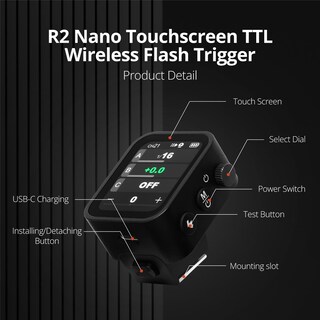Foto 7 | Foto 7 | Flash Trigger Flashpoint R2 Nano Pantalla Táctil Ttl Inalámbrica - Venta Internacional.