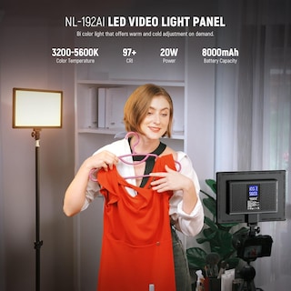 Foto 2 | Foto 2 | Panel De Luz De Vídeo Led Neewer Nl-192ai De 20 W Con Batería De 8000 Mah - Venta Internacional.