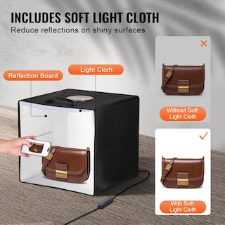Foto 6 | Foto 6 | Caja De Luz Vevor Para Estudio Fotográfico, 30 X 30 Cm, Con 120 Led Y 6 Fondos - Venta Internacional.