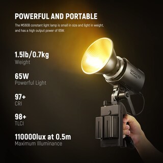 Foto 2 | Foto 2 | Lámpara Led De Vídeo Neewer Ms60b 65w 40000lux @1m Cri 97+ Plateada - Venta Internacional.