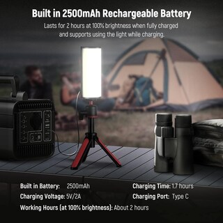 Foto 6 | Foto 6 | Lámpara Led De Vídeo Neewer Tl96rgb Con Batería De 2500 Mah - Venta Internacional.