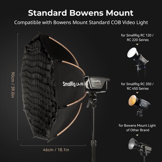 Foto 3 | Foto 3 | Softbox Smallrig La-o90 Octágono De Liberación Rápida Para Montura Bowens - Venta Internacional.