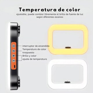 Foto 5 | Foto 5 | Kit 2 Aros De Luz Led Rectangular Ym200 Recargables 240 Leds 20w Trípode Ajustable 2.1m Soporte Celular Usb-c