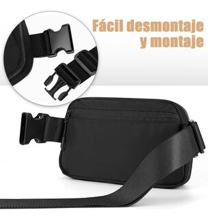 Foto 2 | Foto 2 | 2 Cangurera Lab.g Deportiva Multiusos Impermeable Correr Negro Y Beige