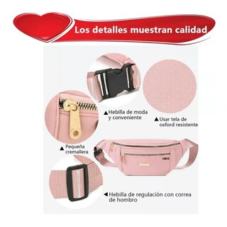 Foto 4 | Foto 4 | Riñonera Multiusos Impermeable De Gran Capacidad Para Mujer Lab.g, Rosa