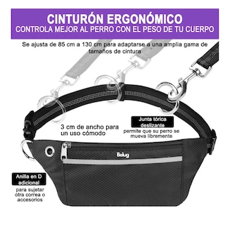 Foto 2 | Foto 2 | Riñonera+correa Para Perro Manos Libres Para Caminar +correr Belug, Negro Morado