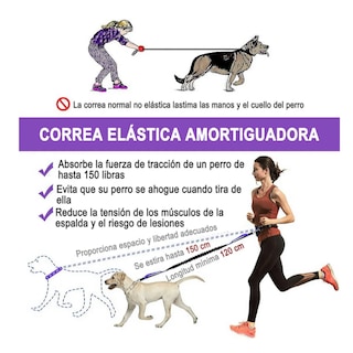 Foto 3 | Foto 3 | Riñonera+correa Para Perro Manos Libres Para Caminar +correr Belug, Negro Morado