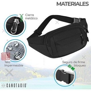 Foto 4 | Foto 4 | Canotagio Cangurera Deportiva Impermeable Negro