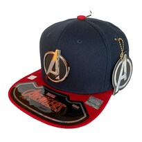 Gorra Marvel Avengers color Azul Marino Placa de Metal con Piel 57 cm
