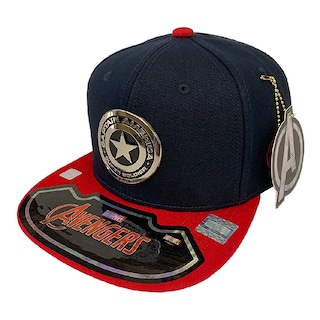 Foto 1 | Foto 1 | Gorra Marvel Capitán América Placa Cromada Brillante color Azul Marino 57 cm