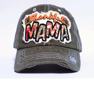 Foto 1 | Foto 1 | Gorra Original Curva Pook Frase Thankful Mamà