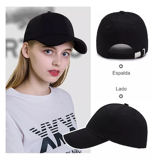 Foto 3 | Foto 3 | Gorras Deportivas Cómodas Unisex Color: Negro + Blanco