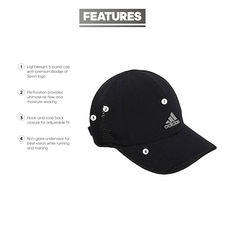 Foto 2 | Foto 2 | Gorra Adidas Superlite Para Mujer, Ajuste Holgado, Ajustable, Negra - Venta Internacional.