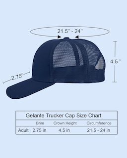 Foto 6 | Foto 6 | Gorra De Béisbol Gelante Tr001 Mesh Trucker, Paquete De 12 Unidades, Azul Marino - Venta Internacional.