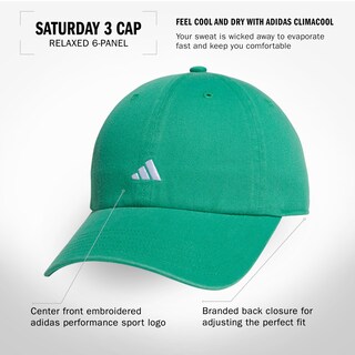 Foto 2 | Foto 2 | Gorra Adidas Saturday Para Mujer, Corte Holgado, Atlético, Verde - Venta Internacional.