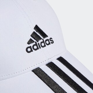 Foto 3 | Foto 3 | Gorra Adidas De Sarga De Algodón Con 3 Rayas, Unisex, Blanco/negro - Venta Internacional.