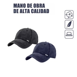 Foto 3 | Foto 3 | Gorra De Béisbol Vintage De Algodón Con Sólido 2pzs Belug, Negro + Azul Marino
