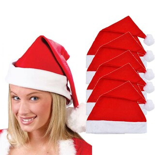 Foto 1 | Foto 1 | Gorra Huoguo  Papá Noel  Novedosa Gorra Roja Para Fiesta De Navidad  5 Unidades - Venta Internacional.